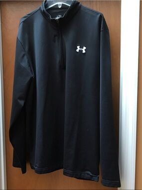 Under Armour Black Quarter-Zip with White Logo